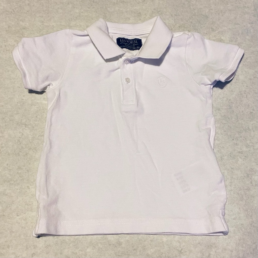 3/$30 Mayoral - Collared T-shirt - White- Boys